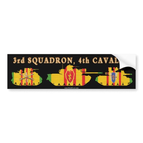 3/4th Cavalry VSR Armored Vehicles Bumper Sticker bumpersticker