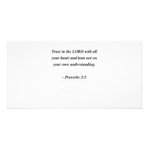 3:5 de los PROVERBIOS Tarjetas Personales Con Fotos