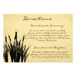 3.5 x 5 Direction Card Cattail/Dragonfly Silhouett at Zazzle