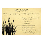 3.5 x 5 R.S.V.P Reply Card Cattail/Dragonfly Silho at Zazzle