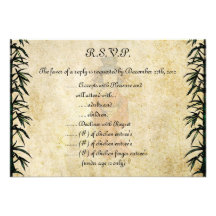 3.5 x 5 R.S.V.P Reply Card Geisha