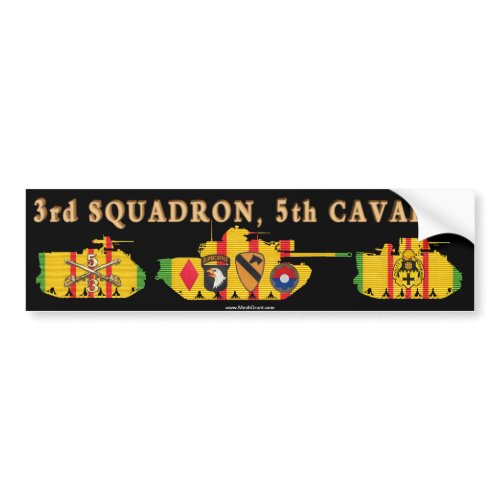 3/5th Cavalry VSR Tracks & Tank Bumper Sticker bumpersticker