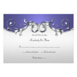 3.5x5 Elegant Purple and Silver RSVP invitations