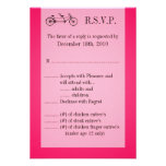 3.5x5 Pocketfold R.S.V.P. Card Pink Double Bike