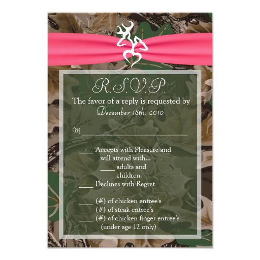3.5x5 R.S.V.P. Card Pink Browning Camo