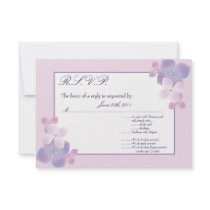 3.5x5 R.S.V.P Reply Card Purple Hydrangea Custom Announcement
