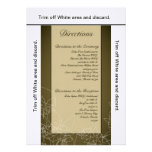 3.5x6 Pocketfold Directions Card Autumn Floral Invitations