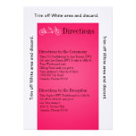 3.5x6 Pocketfold Directions Card Pink Double Bike Announcements