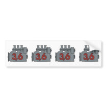 3,6 engine decal bumper sticker