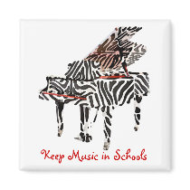 $3.95 Zebra Grand Piano Magnets