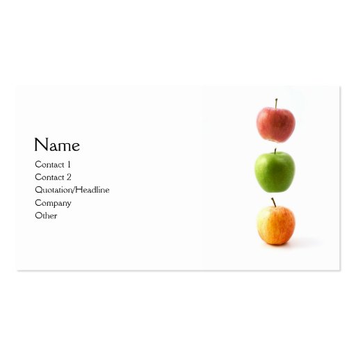 3 Apples Business Card Templates (front side)