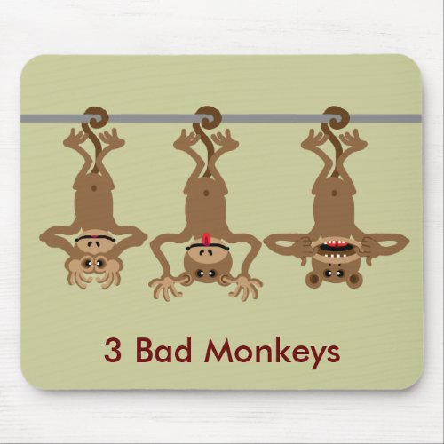 3 bad monkeys mousepad