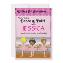 3 Ballerinas Party Invite