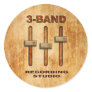 3-band equalizer (grunge version) round sticker