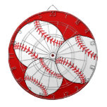 3 Baseballs Sports Ball Custom Background Color dartboards
