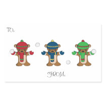 3 Bears Holiday Tag Sticker stickers