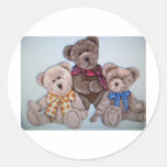 3 bears round stickers
