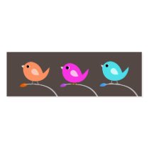 3 Birds Bookmark Business Card Template
