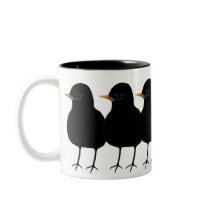 3 Black Robins - Customized Mug