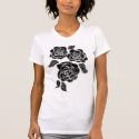 3 black roses t-shirts