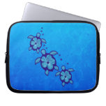 3 Blue Honu Turtles Laptop Computer Sleeve