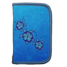 3 Blue Honu Turtles Planner