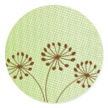 3 Brown Dandelion Fall Flower Stickers