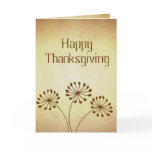 3 Brown Flowers Card