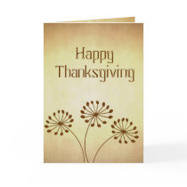 3 Brown Flowers Card