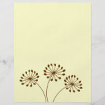3 Brown Flowers Flyer Design