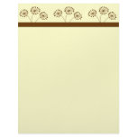 3 Brown Flowers Custom Letterhead