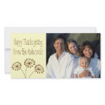 3 Brown Flowers Customized Photo Card
