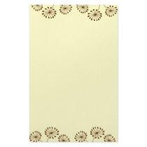 3 Brown Flowers stationery
