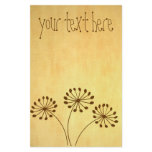 3 Brown Flowers Customized Stationery