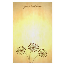 3 Brown Flowers stationery