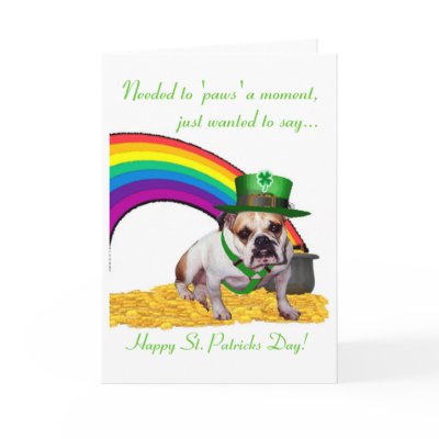 3. Bulldog St. Patricks Day Card by 4westies