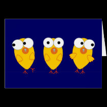 3 Burds 3 Greeting Card cards