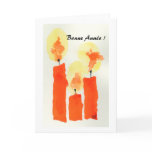 3 Candles , Bonne Année ! Greeting Cards