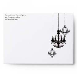 3 Chandelier Damask Wedding Envelopes envelope