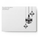 3 Chandelier Damask Wedding Envelopes