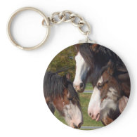 3 Clydesdale heads Key Chain