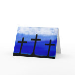 3 Crosses Greeting Card