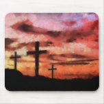 3 crosses painting mousepads