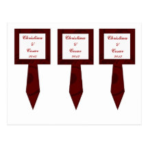3 Cup Cake Pick Dark Maroon Gray Swirls Red White Post Cards