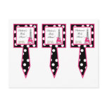 3 Cup Cake Picks Pink Poodle Paris Eiffel Tower Postcard