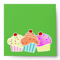 3 Cupcakes Envelope