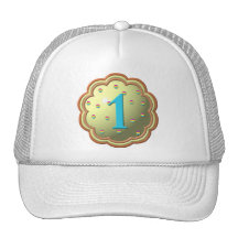 "3-D" Cupcake w/sprinkles and the # 1 Trucker Hat