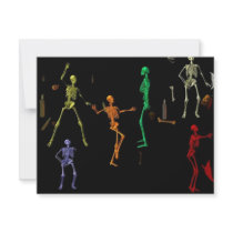 3-D Dancing Skeletons invitations