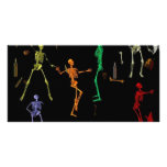 3-D Dancing Skeletons Personalized Photo Card