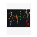 3-D Dancing Skeletons Post Cards